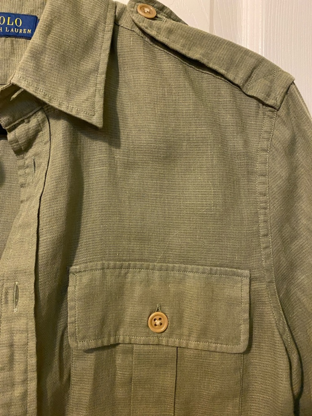 Polo by Ralph Lauren Olive Military Field Shirt Jacket - Picture 4 of 5